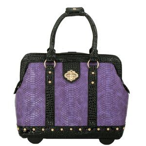 DUCHESS Rolling Laptop Bag Tote Briefcase Handbag Overnight Carryall Bag